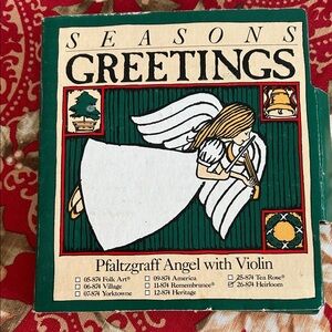 Pfaltzgraff Seasons Greetings Angel 1989 ornament (Heirloom pattern)